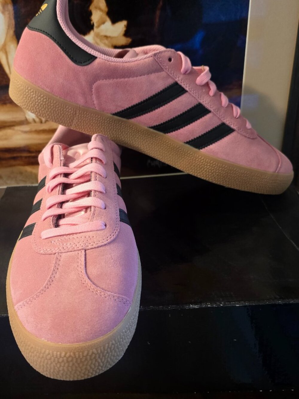 adidas Gazelle ADV Light Pink / Core Black Skateboarding JR7106 Mens Sz 12 NEW